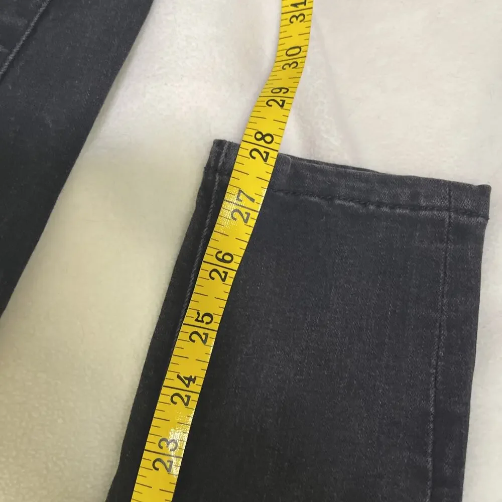 J Crew Jeans Women’s 26 Black High Waist Jeans Straight Denim
